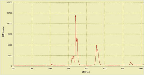 Rare earth element fluorescence spectrum